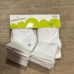 Jumping Beans White Crew Socks for Babies